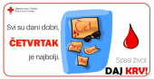 Akcija dobrovoljnog davanja krvi u četvrtak